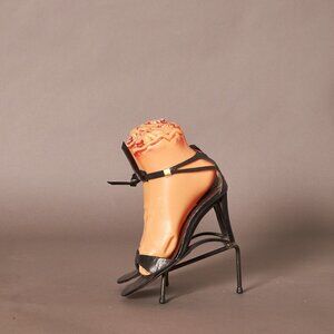 1980s Charles Jourdan Jourdan Black Strapy Heels